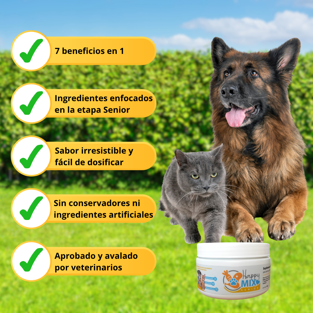 HappyMix Senior – Salud y Bienestar para tu Perro/Gato Mayor 🐾